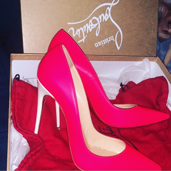 Christian louboutin 120 calf Fuschia Pink 39.5 - Picture 1 of 10